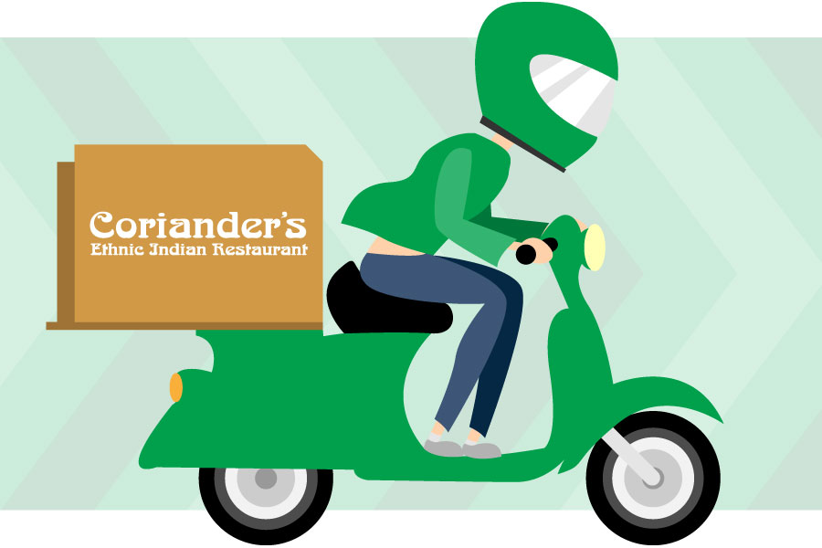 Coriander's Order in-store, online, by phone, pickup, delivery and Uber Eats